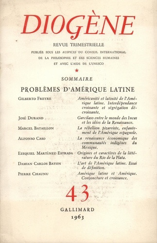 Emprunter Diogène N° 43 : Problèmes d'Amérique latine livre