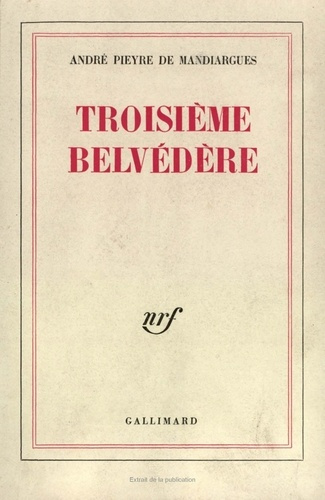 Emprunter Troisième belvédère livre