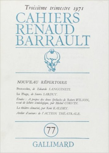 Emprunter Cahiers Renaud-Barrault N° 77 : Nouveau répertoire livre
