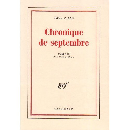 Emprunter Chronique de septembre livre