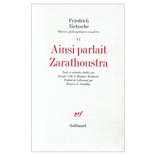 Emprunter Oeuvres philosophiques complètes. Tome 6, Ainsi parlait Zarathoustra livre