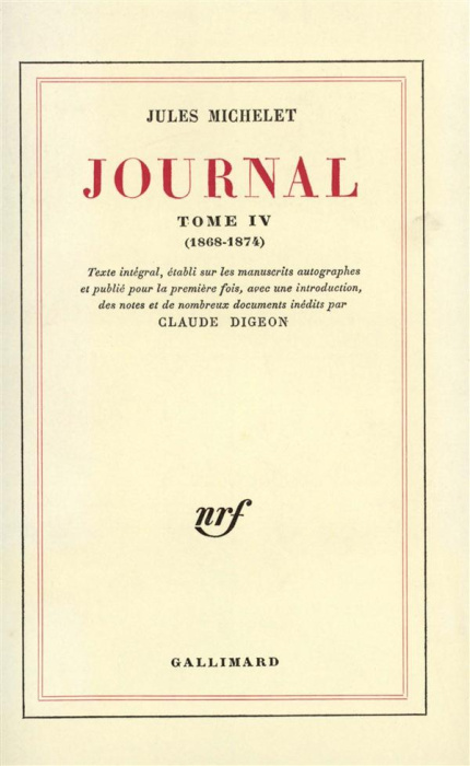 Emprunter Journal. Tome 4 (1868-1874) livre