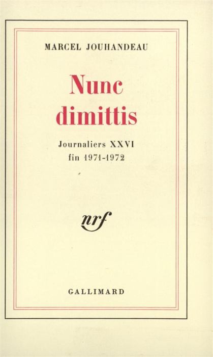 Emprunter Nunc dimitis ( 1971-1972 ) livre