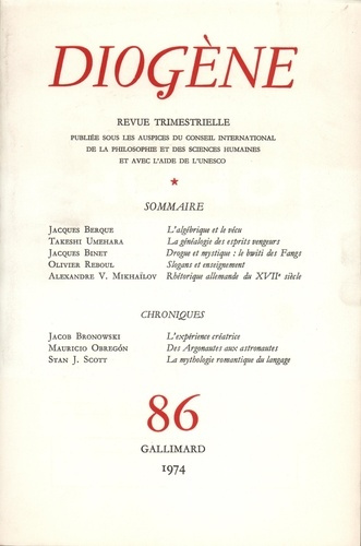 Emprunter Diogène N° 86 livre