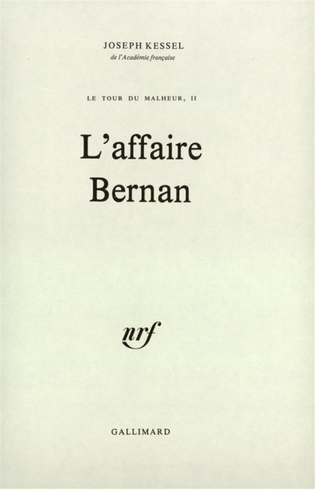 Emprunter Le Tour du malheur Tome 2 : L'affaire Bernan livre