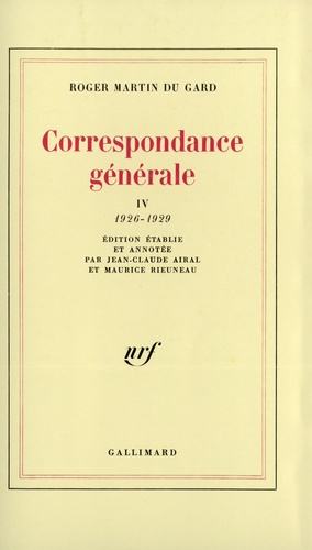 Emprunter Correspondance générale. Tome 4, 1926-1929 livre