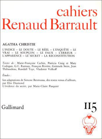 Emprunter Cahiers Renaud-Barrault N° 115 : Agatha Christie livre