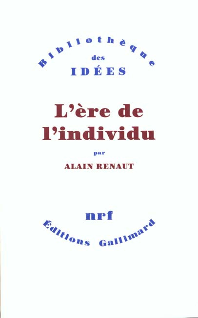 Emprunter L'ère de l'individu. Contribution à une histoire de la subjectivité livre