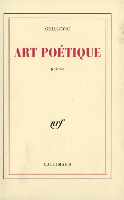 Emprunter Art poétique livre