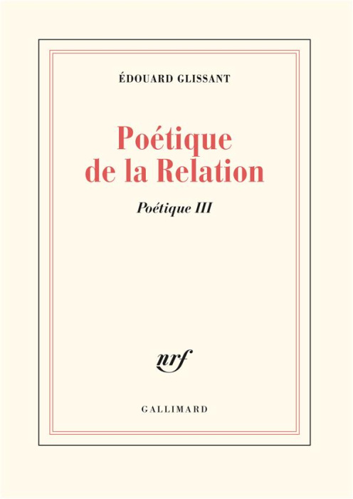 Emprunter Poétique de la relation livre