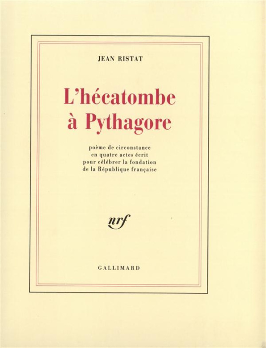 Emprunter L'hécatombe à Pythagore livre