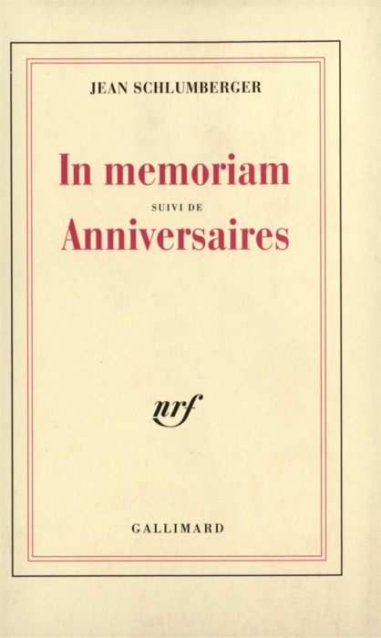 Emprunter In memoriam suivi de Anniversaires livre
