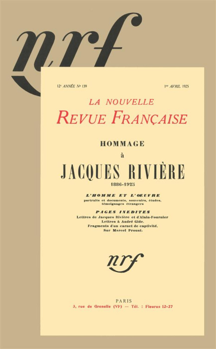 Emprunter Hommage à Jacques Rivière livre