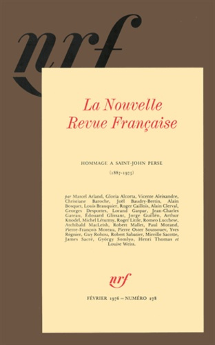 Emprunter La Nouvelle Revue Française/2781976/Hommage à Saint-John Perse livre