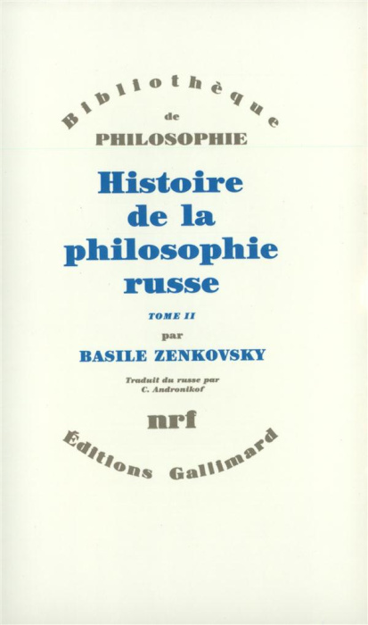 Emprunter HISTOIRE DE LA PHILOSOPHIE RUSSE livre