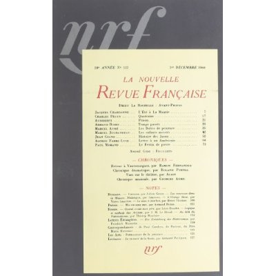 Emprunter La NRF Décembre 1940 livre