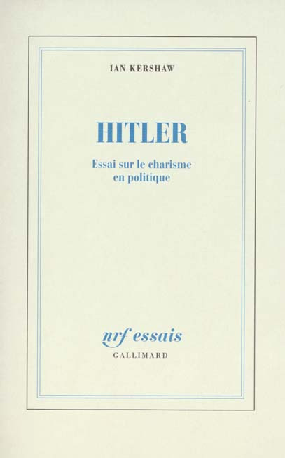 Emprunter HITLER.ESSAI SUR LE CHARISME EN POLITIQUE livre