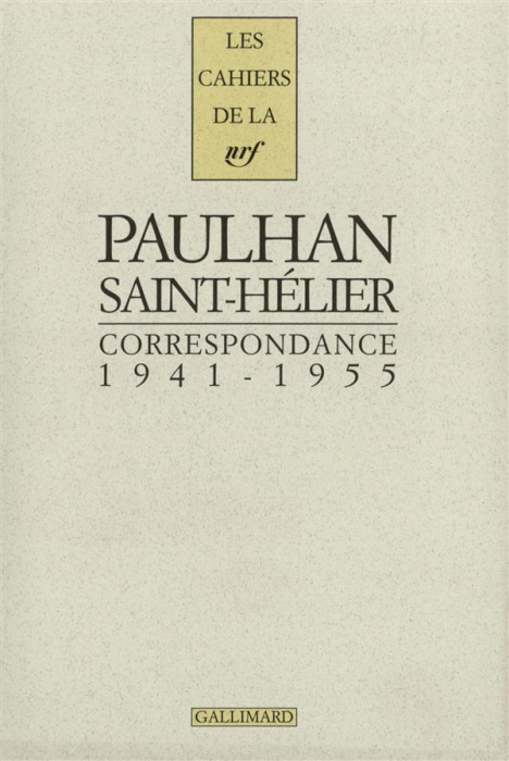 Emprunter Cahiers Jean Paulhan N° 8 : Correspondance (1941-1955) livre