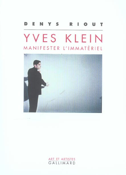 Emprunter Yves Klein : manifester l'immatériel livre