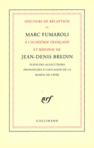 Emprunter Discours de réception de Marc Fumaroli à l'Académie française livre