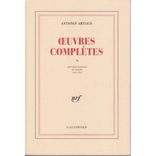 Emprunter Oeuvres complètes. Tome 10, Lettres écrites de Rodez (1943-1944) livre