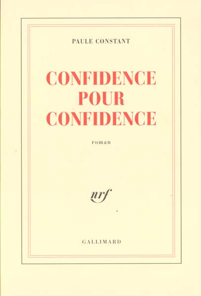Emprunter Confidence pour confidence livre