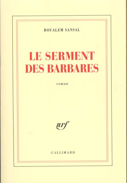Emprunter Le serment des barbares livre