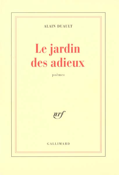 Emprunter Le jardin des adieux. Poèmes livre
