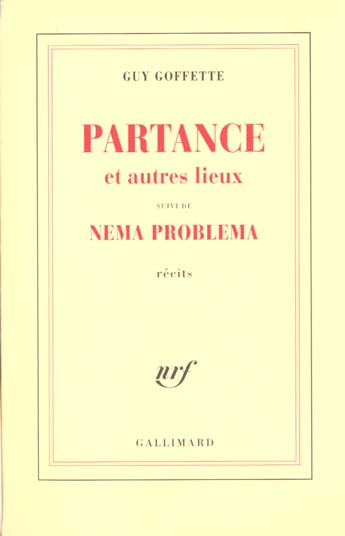 Emprunter Partance. Et autres lieux. Suivi de Nema problema livre