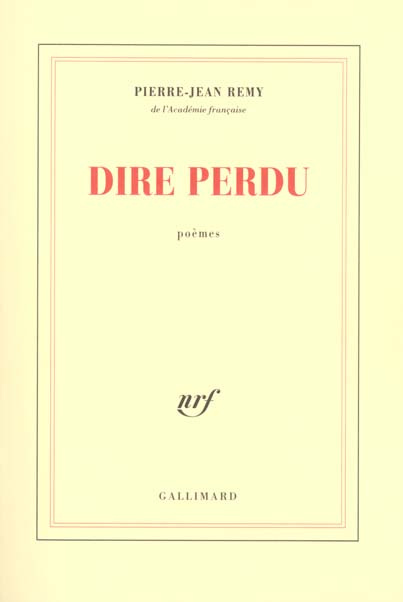 Emprunter Dire perdu livre