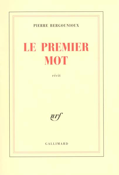 Emprunter Le premier mot livre