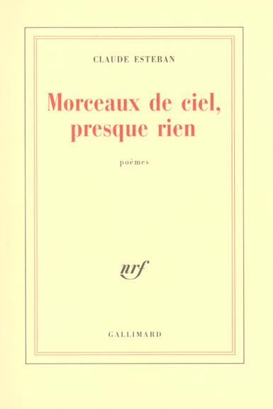 Emprunter Morceaux de ciel, presque rien livre