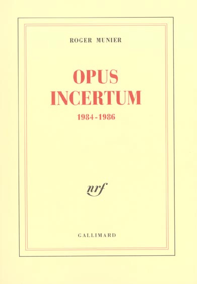 Emprunter Opus incertum 1984-1986 livre