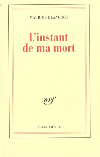 Emprunter L'instant de ma mort livre