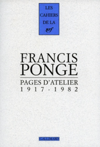 Emprunter Pages d'atelier 1917-1982 livre