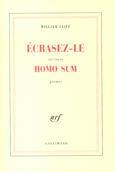 Emprunter Ecrasez-le précédé de Homo sum livre