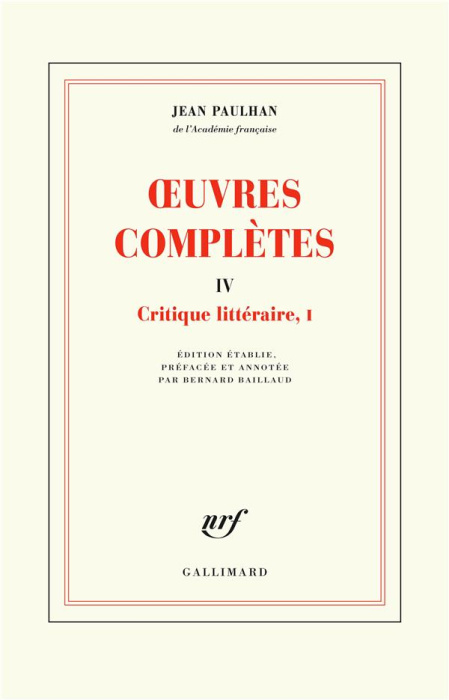 Emprunter Oeuvres complètes. Tome 4, Critique littéraire, I livre