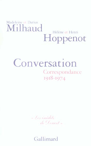 Emprunter Conversation. Correspondance 1918-1974 livre