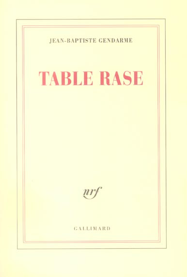 Emprunter Table rase livre