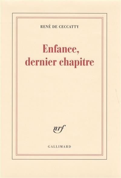 Emprunter Enfance, dernier chapitre livre