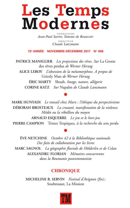 Emprunter Les Temps Modernes N° 696, novembre-décembre 2017 livre