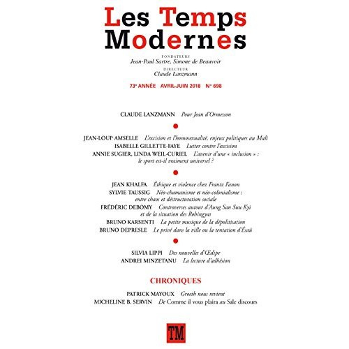 Emprunter Les Temps Modernes N° 698, avril-juin 2018 livre