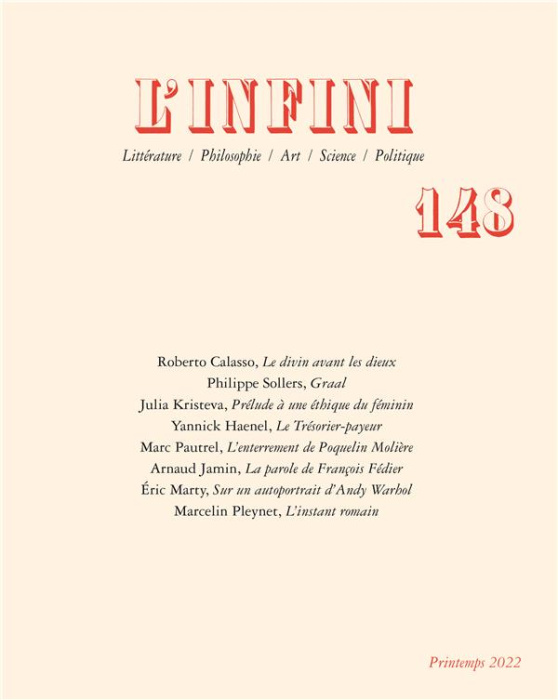 Emprunter L'Infini N° 148, printemps 2022 livre
