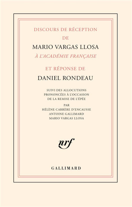 Emprunter Discours de réception de Mario Vargas Llosa à l’Académie française et réponse de Daniel Rondeau. Sui livre