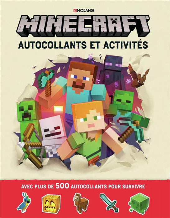 Emprunter Minecraft. Autocollants et activités livre