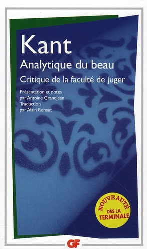 Emprunter Analytique du beau. Critique de la faculté de juger. Analytique de la faculté de juger esthétique livre