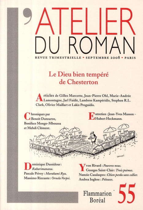 Emprunter L'ATELIER DU ROMAN - LE DIEU BIEN TEMPERE DE CHESTERTON livre