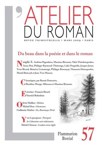 Emprunter L'ATELIER DU ROMAN - DU BEAU DANS LA POESIE ET DANS LE ROMAN livre