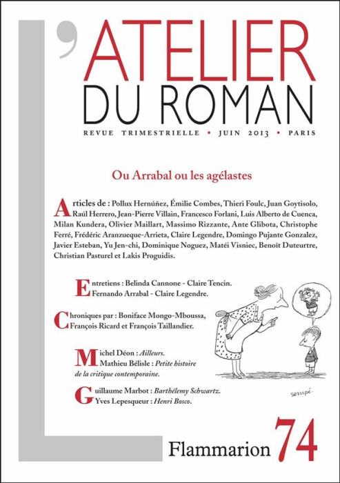 Emprunter L'ATELIER DU ROMAN - OU ARRABAL OU LES AGELASTES livre