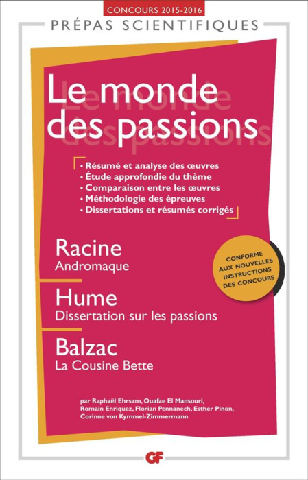 Emprunter Le monde des passions. Racine, 